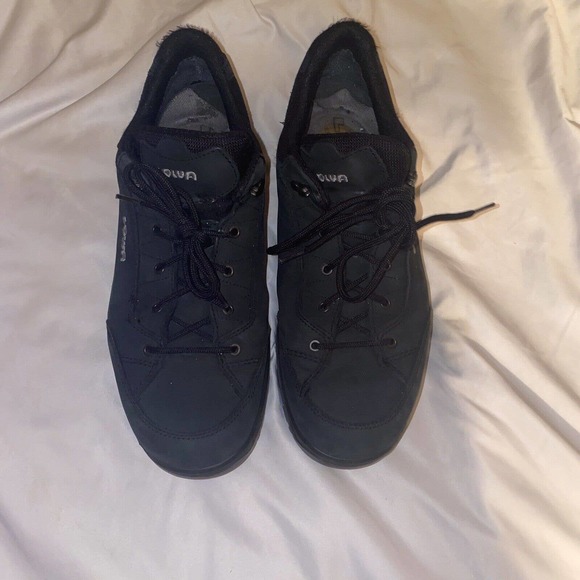 LOWA Lowa RENEGADE‎ GTX LO Black Leather Hiking Shoes Mens Size US 11 Gore-Tex - Picture 11 of 12